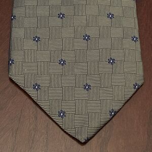 Vintage 346 Brooks Brothers Green Blue Pure Silk Men’s Necktie Made In Usa ￼